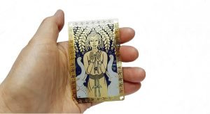 DMtse Chinese Feng Shui Buddha Twin Elephant Amulet Card for Meditation Good Luck Wealth Success and Protection - Image 2