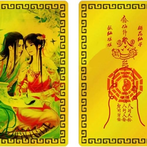 DMtse Chinese Feng Shui Ancient Valentine Statue Card Good Luck Symbol Brings Good Love Relationship Harmony Success