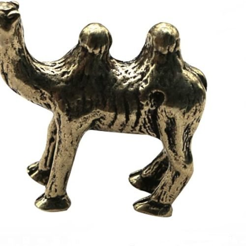 DMtse Chinese Brass Mini Camel Decor Statue Figurines for Animal Sculpture Ornaments Collectibles Gift