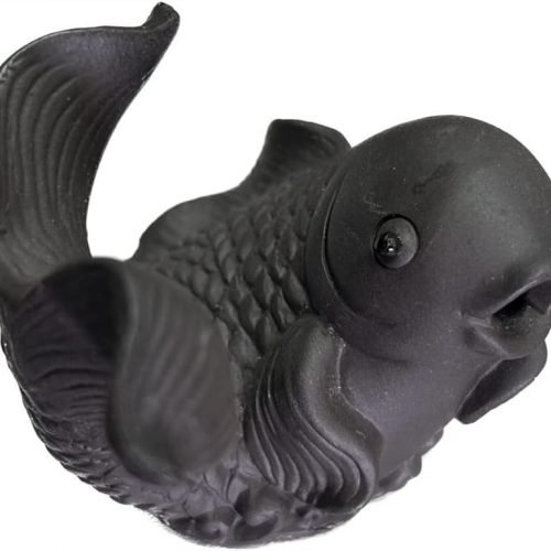 DMtse Ceramic Feng Shui Fish for Good Lucky Statue Figurines for Animal Wealth Carp Treasure Fortune Auspicious Sculpture Decoration Gift