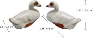 DMtse Ceramic Pair White Ducks Decor for Home Décor Porcelain Figurines Decoration for Happy Lucky Ceramic (2 1/8 inch Size) - Image 3