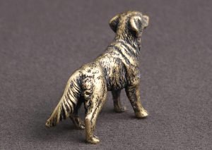 DMtse 中國黃銅迷你牧羊犬裝飾雕像動物雕塑收藏品禮物：圖片 5