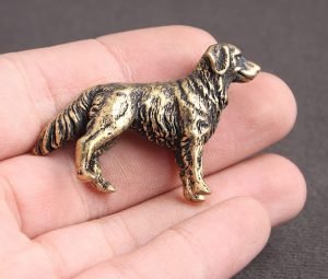 DMtse 中國黃銅迷你牧羊犬裝飾雕像動物雕塑收藏品禮物：圖片 2