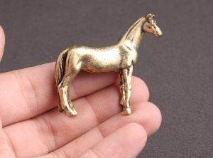 DMtse Chinese Feng Shui Brass Mini Horse Decoration Statue Figurines for Success Animal Sculpture Collectibles Gift - Image 2