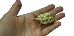 DMtse Chinese Feng Shui Brass Mini Mascot Golden Turtle Statue Figurines Sculpture Collectibles of Good Health Good Lucky for Long Life Lucky Gift - Image 3