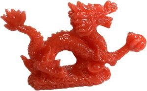 DMtse Chinese Feng Shui Dragon Lucky Red Color Figurine Statue for Luck & Success 4 inch Long - Image 3