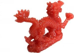 DMtse Chinese Feng Shui Dragon Lucky Red Color Figurine Statue for Luck & Success 4 inch Long - Image 5