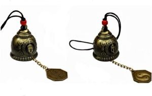DMtse Chinese Lucky Feng Shui Buddha and Bagua Vintage Bell for Wealth and Safe, Success, Ward Off Evil, Protect Peace - Home Garden Car Interiors Hanging Charm Wind Chime Good Luck Blessing (Buddha) - Image 3