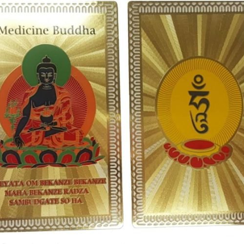 DMtse 風水藥師佛健康護身符卡 招財進寶