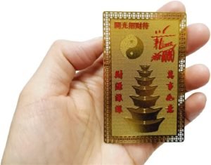 DMtse Chinese Feng Shui God of Wealth Amulet Card for Good Luck Symbolize Coming to Fortune Prosperity Success Arrive - Image 5
