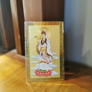 DMtse Chinese Feng Shui Amulet Card for Protection Kwan Yin Guanyin Gold Card for Good Luck Auspicious Success and Protection - Image 2