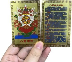 DMtse Chinese Feng Shui Eight Treasures Auspicious Amulet Card for Good Luck Auspicious Prosperity - Image 2