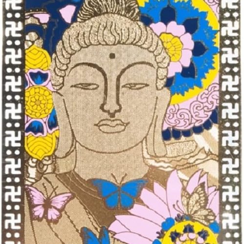 DMtse Chinese Feng Shui Buddha Amulet Card for Meditation Good Luck Wealth Success and Protection