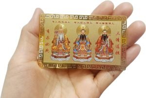 DMtse Chinese Feng Shui Sanqing Daozu Amulet Card for Protection Auspicious Success and Desire：圖片 2