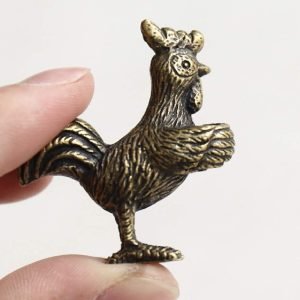 DMtse Brass Mini Antique Chicken Incense Holder Burner Statue Ornaments Meditation Seated Pose Attractive & Serene Small Figurine Collectible - Image 5