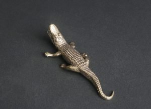 DMtse Brass Powerful Crocodile Decor Statue Figurines for Animal Sculpture Lucky for Collectibles Gift - Image 4