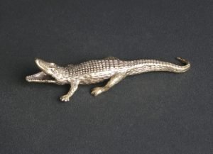 DMtse Brass Powerful Crocodile Decor Statue Figurines for Animal Sculpture Lucky for Collectibles Gift - Image 3