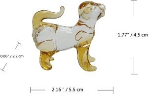 DMtse Glass Crystal Dog Decor Statue Ornament Figurine Collectibles Ornament Statue Animal Decoration Gift with Box - Image 2