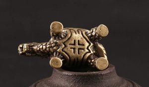 DMtse Chinese Feng Shui Brass Mini Dragon Turtle Decor Statue Figurines Sculpture Collectibles for Avoiding Evil & Keeping Peace Gift Mascot - Image 2