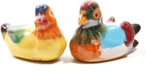 DMtse Feng Shui Ceramic Pair Mandarin Ducks for Love & Fidelity (2 6/8 inch Small Size) Figurines for Happy Love Lucky - Image 5
