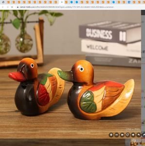 DMtse Feng Shui Wooden One Pair Mandarin Ducks for Love & Fidelity 2 Pcs Duck Figurine Home Ornament - Image 7