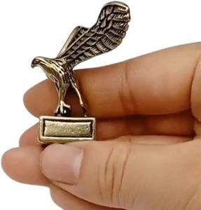 DMtse Brass Powerful Eagle Decor Statue Ornament for Animal Sculpture Lucky Grand Exhibition Prosperity for Collectibles Gift：圖片 2