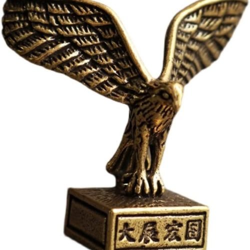 DMtse Brass Powerful Eagle Decor Statue Ornament for Animal Sculpture Lucky Grand Exhibition Prosperity for Collectibles Gift