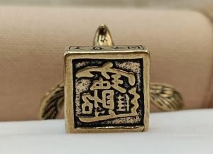 DMtse Brass Powerful Eagle Decor Statue Ornament for Animal Sculpture Lucky Grand Exhibition Prosperity for Collectibles Gift：圖片 4