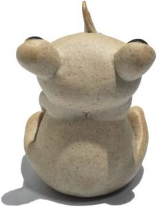DMtse Handmade Ceramic Mindfulness Meditation Frog and Lotus Leaf Tray Stick Incense Burner Holder Yoga Poses Frog Cute Animal Statue Peace Blessing Home Decoration：圖片 2