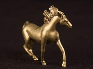 DMtse Chinese Feng Shui Brass Mini Horse Decor Statue Figurines for Animal Sculpture Collectibles Gift ( Horse Male ) - Image 3