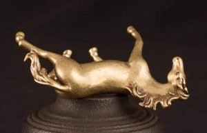 DMtse Chinese Feng Shui Brass Mini Horse Decor Statue Figurines for Animal Sculpture Collectibles Gift ( Horse Male ) - Image 2