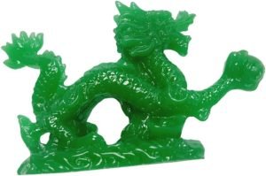 DMtse Chinese Feng Shui Dragon Lucky Jade Color Figurine Statue for Luck & Success 4 inch Long - Image 5