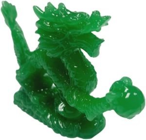DMtse Chinese Feng Shui Dragon Lucky Jade Color Figurine Statue for Luck & Success 4 inch Long - Image 3