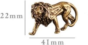 DMtse Chinese Feng Shui Brass Lion Statue Figurines for Animal Sculpture Home Office Table Top Decor Collectibles Housewarming Gift - Image 4