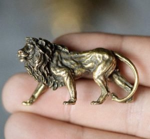 DMtse Chinese Feng Shui Brass Lion Statue Figurines for Animal Sculpture Home Office Table Top Decor Collectibles Housewarming Gift - Image 7