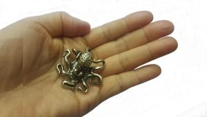 DMtse Chinese Brass Octopus Decor Statue Figurines for Animal Sculpture Collectibles Gift：圖片 3