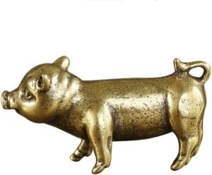 DMtse Chinese Feng Shui Brass Mini Pig Decor Statue Figurines for Animal Sculpture Collectibles Gift - Image 7