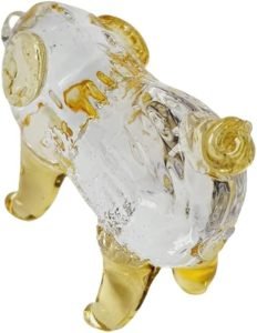 DMtse Glass Crystal Pig Decor Statue Ornament Figurine Collectibles Ornament Statue Animal Decoration Gift with Box：圖片 2