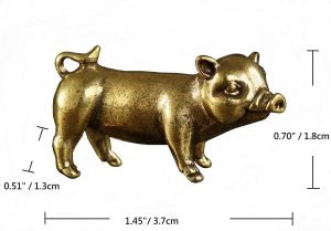 DMtse Chinese Feng Shui Brass Mini Pig Decor Statue Figurines for Animal Sculpture Collectibles Gift - Image 3