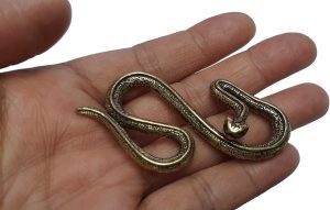 DMtse Chinese Feng Shui Brass Mini Antique Snake Statue Ornaments Meditation Serene Statue Figurine for Animal Sculpture Collectibles Gift - Image 4