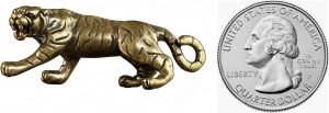 DMtse Chinese Feng Shui Brass Mini Tiger Decor Statue Figurines for Animal Sculpture Collectibles Gift：圖片 6