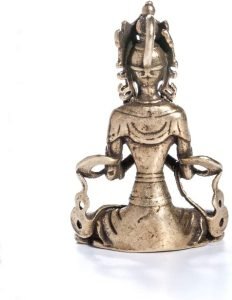 DMtse Brass Bodhisattva Statue Figurines Sitting Buddha Sculpture Home Office Pendant Decor Ornament Buddha Keeps Peace Free Red String - Image 5