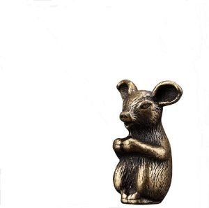 DMtse Brass Mini Antique Piggy Statue Incense Holder Burner Ornaments Meditation Serene Statue Figurine Collectible - Image 4