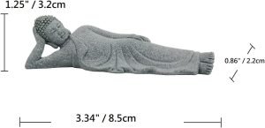 DMtse Buddha Reclining Meditating Carving Statue Figurines Sculpture Collectibles for Home Buddha Attractive & Serene Ornament - Image 2