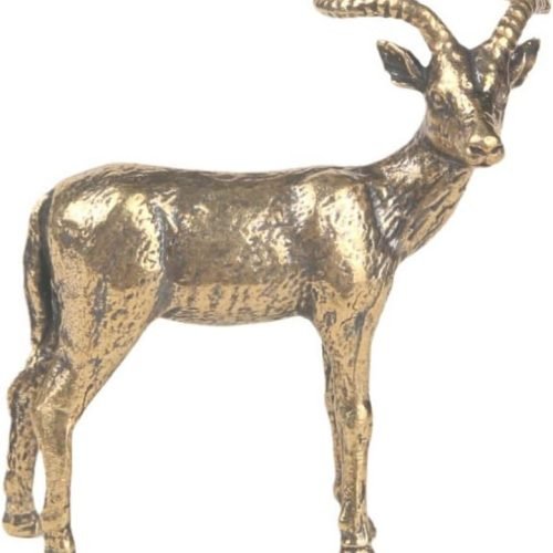 DMtse 中國黃銅迷你羚羊雕像動物雕塑擺飾收藏品裝飾禮品