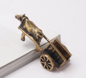 DMtse Chinese Brass Mini Ox Pull Cart Decor Statue Figurines for Animal Sculpture Collectibles Gift - Image 5