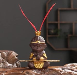 DMtse Chinese Ceramics Monkey King Statue Sun Wukong Kung Fu Figurine Accessories Ornaments for Home Decoration - Image 4