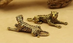 DMtse Chinese Feng Shui Brass Mini Tiger Decor Statue Figurines for Animal Good Lucky Sculpture Collectibles Gift - Image 7