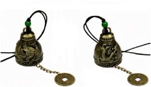 DMtse Chinese Lucky Feng Shui Dragon and Phoenix Vintage Bell for Wealth and Safe, Success, Ward Off Evil, Protect Peace - Home Garden Car Interiors Hanging Charm Wind Chime Good Luck Blessing - Image 3