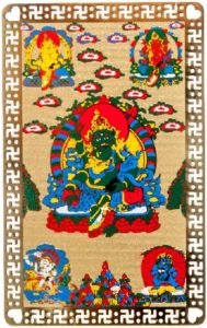 DMtse Feng Shui Five Dzambhala Deity Talisman Amulet Card-Wealth - Image 2